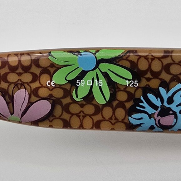 Coach Peony S471 Tortoise Frame Light Brown Gradient Lens Sunglasses 59-16-125 - Picture 8 of 15